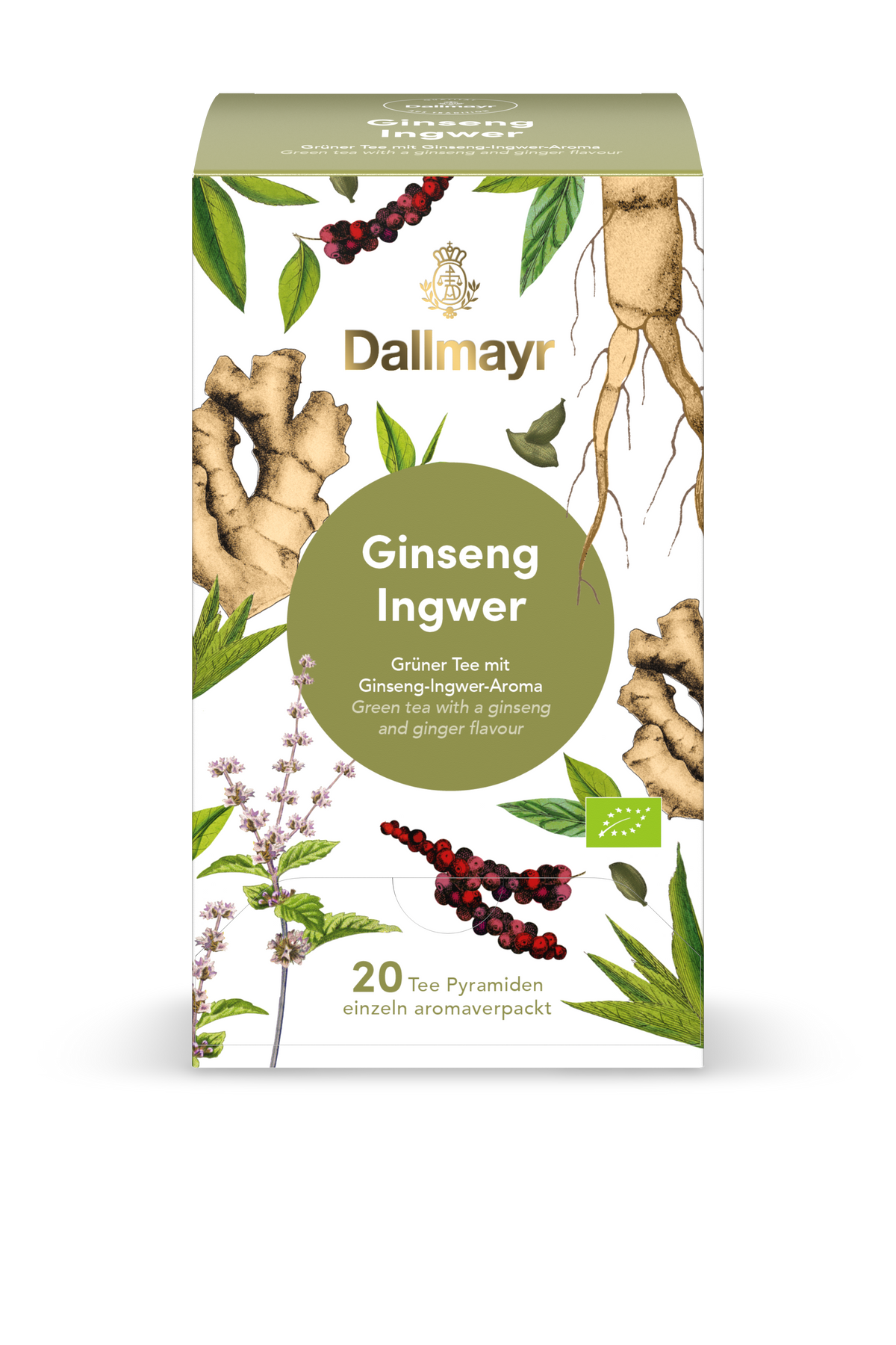 Dallmayr Tee Pyramidenbeutel - Ginseng/ Ingwer (Kartonpreis)
