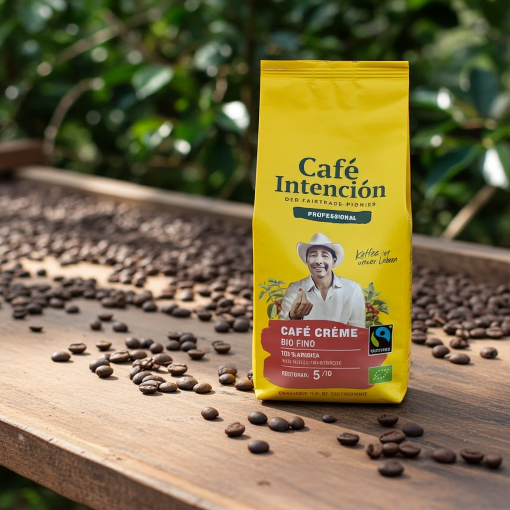 Darboven Café Intención Café Crème Bio Fino 1kg Kaffeebohnen, 6 x 1000g