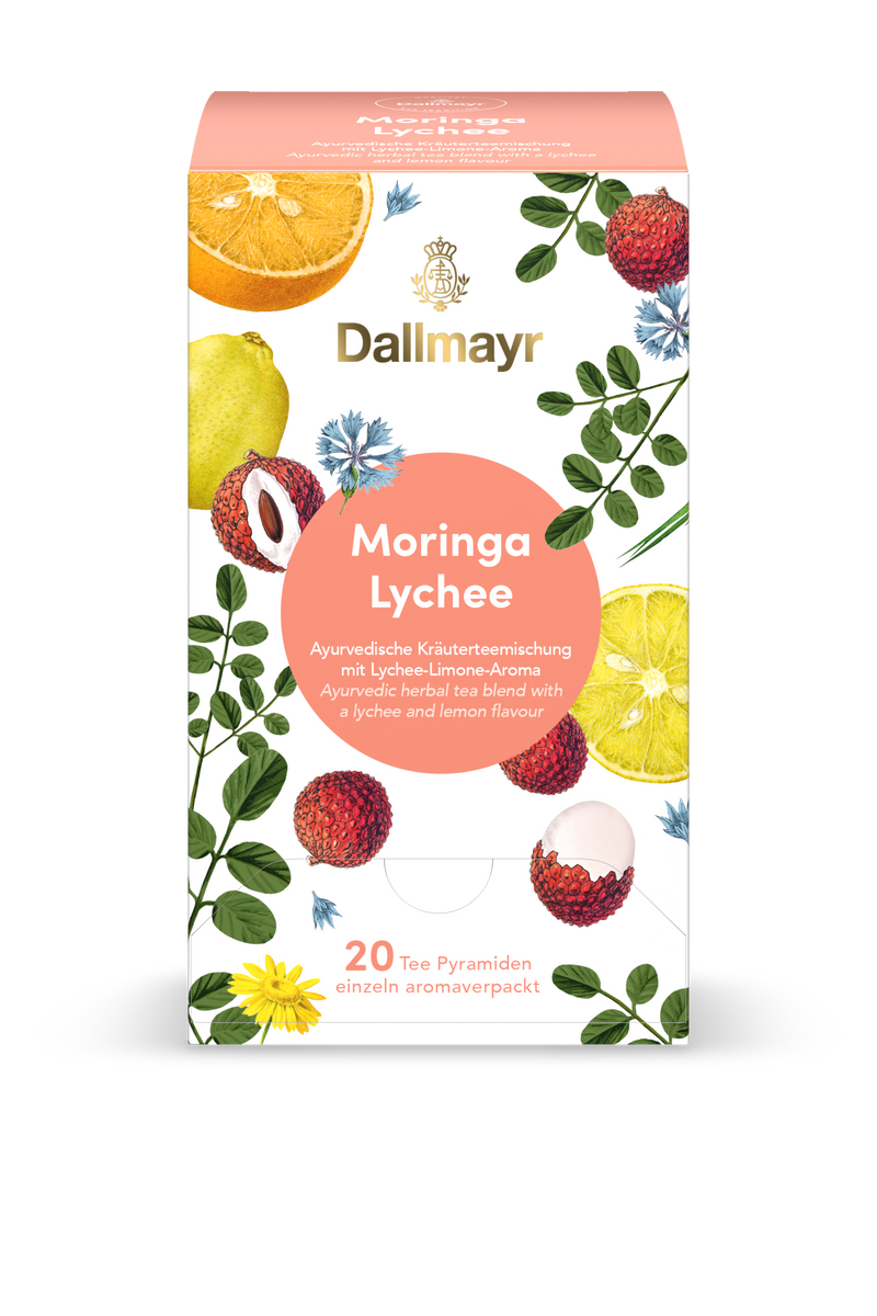 Dallmayr Pyramidenteebeutel - Moringa Lychee (Kartonpreis)