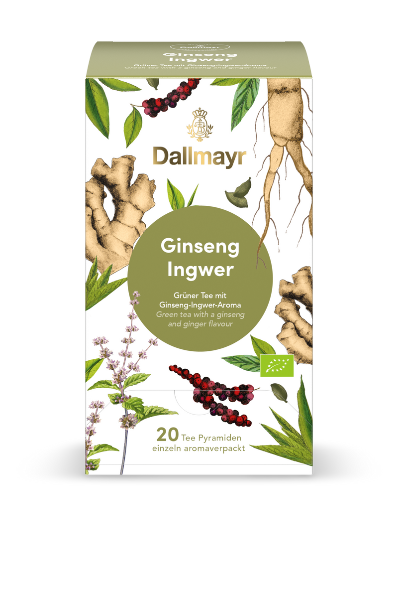 Dallmayr Tee Pyramidenbeutel - Ginseng/ Ingwer (Kartonpreis)