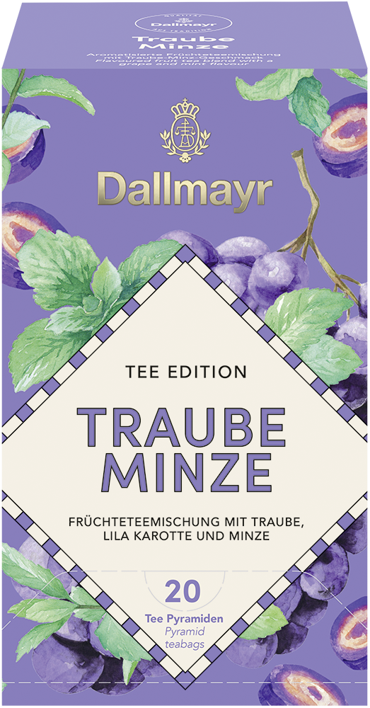 Dallmayr Pyramidentee Traube Minze ( 4 x 20 Beutel/Karton )