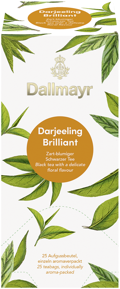 Dallmayr Tee kuvertiert Darjeeling Brillant Ausgusstee (10 x 25 Beutel)