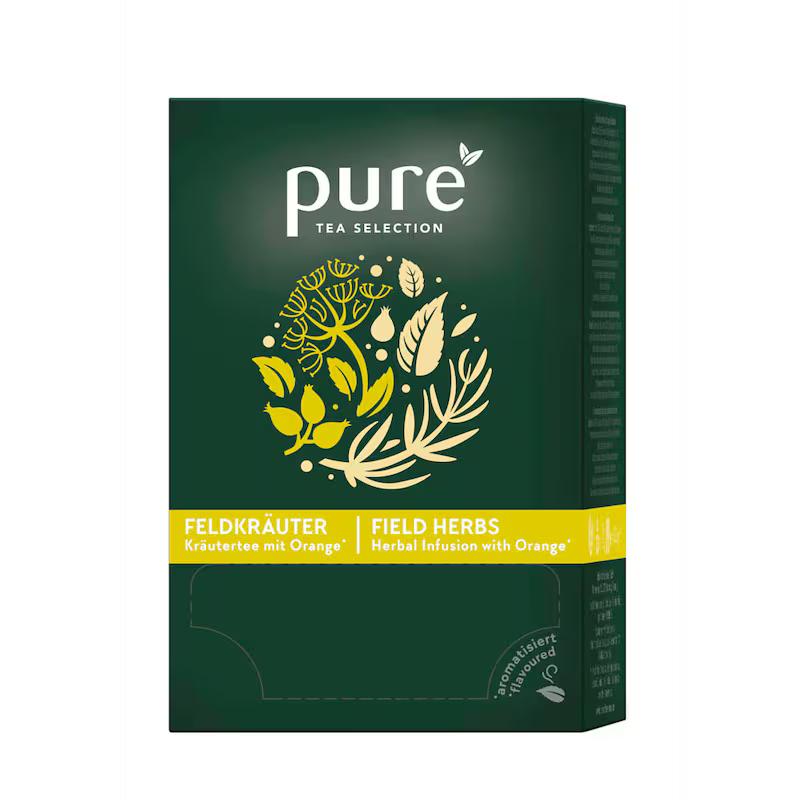 Pure Tea Feldkräuter - 6 x 25 Beutel / Karton = 150 Tassen